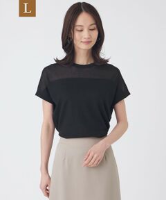 TRANS WORK (大きいサイズ) / トランスワーク (オオキイサイズ) その他トップス | 【L】【ウォッシャブル】シャイニーシアーニットプルオーバー