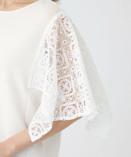 TRANS WORK (大きいサイズ) / トランスワーク (オオキイサイズ) その他トップス | 【L】【ウォッシャブル】クロッシュケミカルレースコンビニットプルオーバー | 詳細7