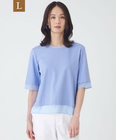 TRANS WORK (大きいサイズ) / トランスワーク (オオキイサイズ) その他トップス | 【L】【ウォッシャブル】ジョーゼットジャージカットソー