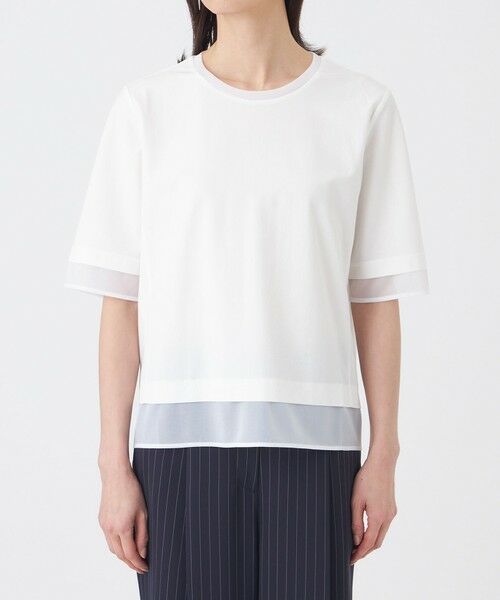 TRANS WORK (大きいサイズ) / トランスワーク (オオキイサイズ) その他トップス | 【L】【ウォッシャブル】ジョーゼットジャージカットソー | 詳細4