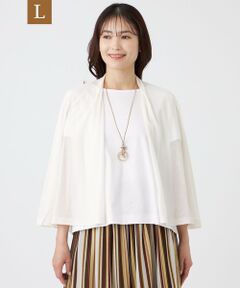 TRANS WORK (大きいサイズ) / トランスワーク (オオキイサイズ) その他トップス | 【L】【ウォッシャブル・接触冷感・抗菌防臭・防しわ(着用じわ)】リバーフライスカーディガン