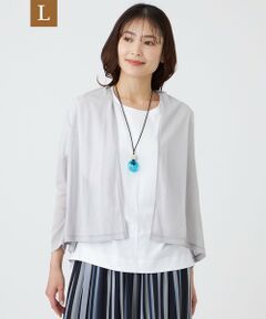 TRANS WORK (大きいサイズ) / トランスワーク (オオキイサイズ) その他トップス | 【L】【ウォッシャブル・接触冷感・抗菌防臭・防しわ(着用じわ)】リバーフライスカーディガン