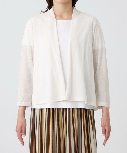 TRANS WORK (大きいサイズ) / トランスワーク (オオキイサイズ) その他トップス | 【L】【ウォッシャブル・接触冷感・抗菌防臭・防しわ(着用じわ)】リバーフライスカーディガン | 詳細5