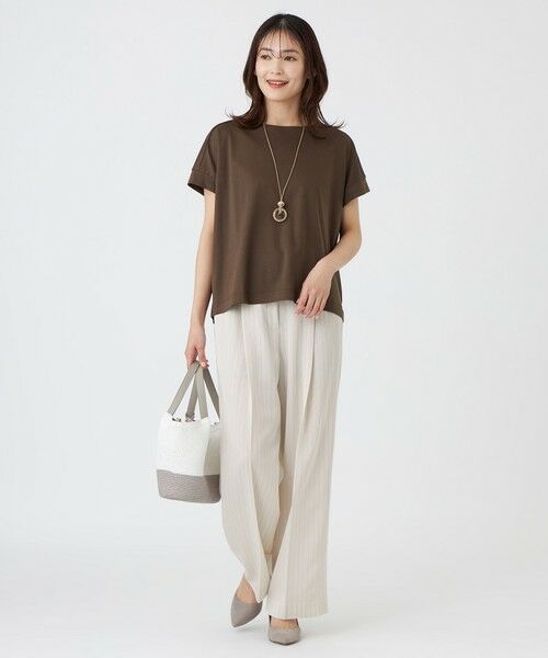 TRANS WORK (大きいサイズ) / トランスワーク (オオキイサイズ) その他トップス | 【L】【ウォッシャブル】コットンスムースカットソー | 詳細4