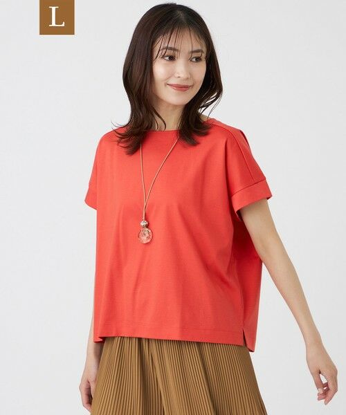TRANS WORK (大きいサイズ) / トランスワーク (オオキイサイズ) その他トップス | 【L】【ウォッシャブル】コットンスムースカットソー（レッド2）