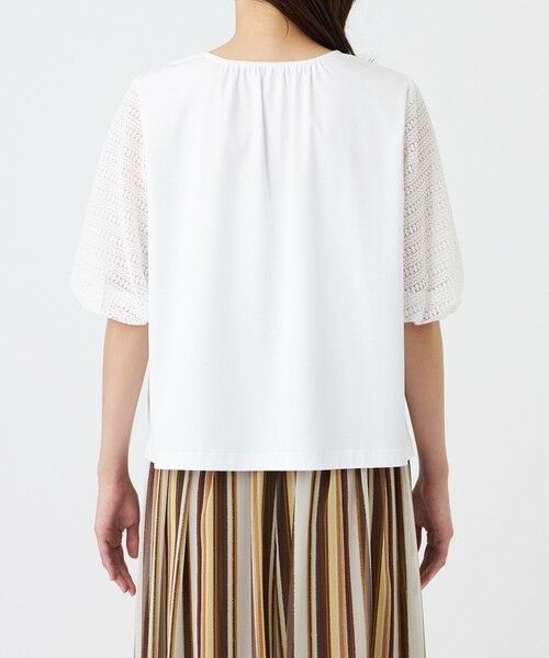 TRANS WORK (大きいサイズ) / トランスワーク (オオキイサイズ) その他トップス | 【L】【ウォッシャブル】コットンスムースレースコンビカットソー | 詳細5