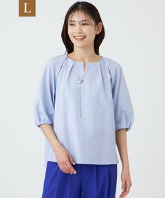 TRANS WORK (大きいサイズ) / トランスワーク (オオキイサイズ) その他トップス | 【L】【ウォッシャブル・吸水速乾・防しわ】サッカーブラウス