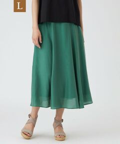 TRANS WORK (大きいサイズ) / トランスワーク (オオキイサイズ) ロング・マキシ丈スカート | 【L】【予約販売】【ウォッシャブル】パウダーシアースカート