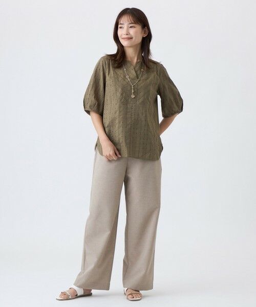 TRANS WORK (大きいサイズ) / トランスワーク (オオキイサイズ) その他トップス | 【L】【接触冷感・ウォッシャブル】幾何エンブロイダリーレース×スムースカットソー | 詳細3