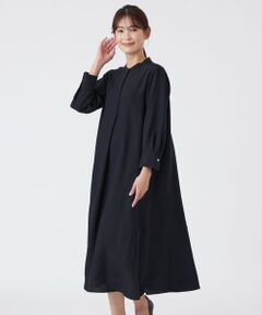 TRANS WORK (大きいサイズ) / トランスワーク (オオキイサイズ) ロング・マキシ丈ワンピース | 【L】【吸水速乾・接触冷感・着用防しわ・ウォッシャブル】RELAXIONツイル減量加工ワンピース