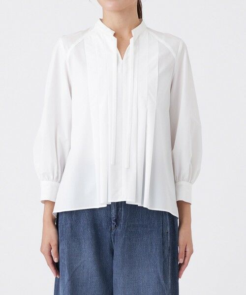 TRANS WORK (大きいサイズ) / トランスワーク (オオキイサイズ) その他トップス | 【L】【はっ水・接触冷感・着用防しわ・ウォッシャブル】ドライ＆フリーモーションタフタブラウス | 詳細6
