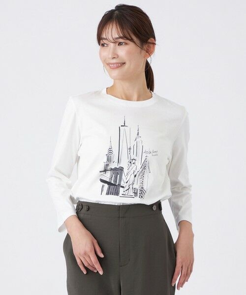 TRANS WORK (大きいサイズ) / トランスワーク (オオキイサイズ) その他トップス | 【L】【ウォッシャブル】トランスワーク40周年イラストレーターコラボTシャツ(ホワイト)