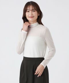 TRANS WORK (大きいサイズ) / トランスワーク (オオキイサイズ) その他トップス | 【L】【ウォッシャブル】シアーラメジャージーカットソー