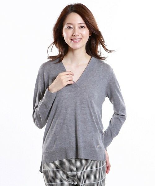 セール Italy Fabric プレミアムウールvネックニット ニット セーター Trans Work トランスワーク ファッション通販 タカシマヤファッションスクエア