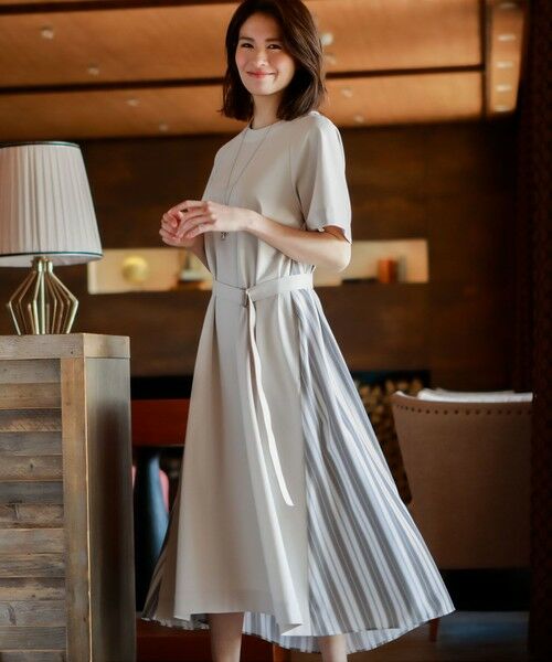 セール ウォッシャブル ポンチストライプワンピース ロング マキシ丈ワンピース Trans Work トランスワーク ファッション通販 タカシマヤファッションスクエア