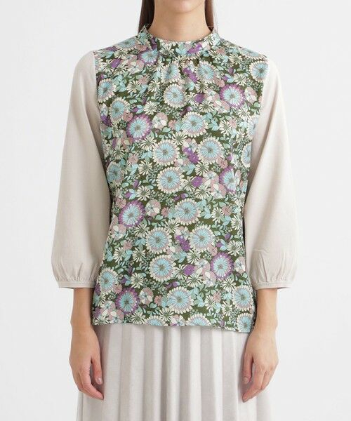 TRANS WORK / トランスワーク ニット・セーター | 【ウォッシャブル】デイジープリントコンビニット | 詳細1