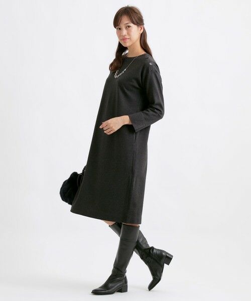 TRANS WORK / トランスワーク ロング・マキシ丈ワンピース | 【ウォッシャブル】ストレッチポンチワンピース | 詳細2