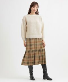 TRANS WORK / トランスワーク ニット・セーター | ストレッチブークレプルオーバーニット