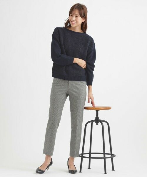 TRANS WORK / トランスワーク ニット・セーター | ストレッチブークレプルオーバーニット | 詳細1