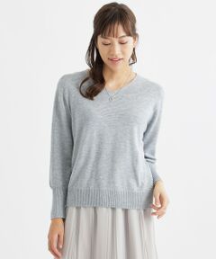 TRANS WORK / トランスワーク ニット・セーター | 【ウォッシャブル】ミックスウールVネックニット