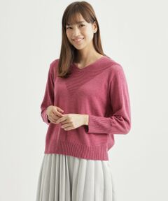 TRANS WORK / トランスワーク ニット・セーター | 【ウォッシャブル】ミックスウールVネックニット