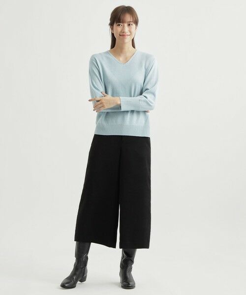 TRANS WORK / トランスワーク ニット・セーター | 【ウォッシャブル】ミックスウールVネックニット | 詳細4