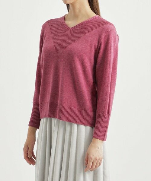 TRANS WORK / トランスワーク ニット・セーター | 【ウォッシャブル】ミックスウールVネックニット | 詳細8