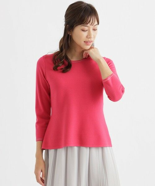 TRANS WORK / トランスワーク ニット・セーター | 【ウォッシャブル】ハイストレッチニットプルオーバー（ピンク5）