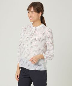 TRANS WORK / トランスワーク シャツ・ブラウス | 【セットアップ対応】【ウォッシャブル】アーティードットプリントブラウス