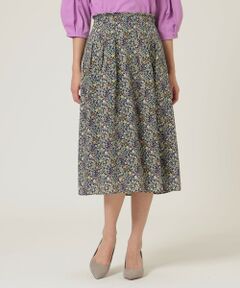 TRANS WORK / トランスワーク ロング・マキシ丈スカート | 【セットアップ対応】【ウォッシャブル】フラワーシャワープリントスカート