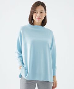 【WEB・一部店舗限定】【ウォッシャブル】スーパーファインウールチュニックニット