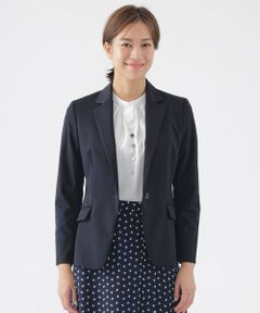 TRANS WORK / トランスワーク ノーカラージャケット | 【美シリーズ】【ウォッシャブル】【セットアップ対応】トリアセスビンモクロディテーラードジャケット