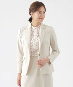 TRANS WORK / トランスワーク ノーカラージャケット | 【美シリーズ】【ウォッシャブル】【セットアップ対応】トリアセスビンモクロディテーラードジャケット