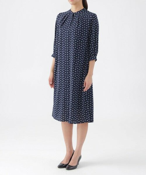 TRANS WORK / トランスワーク ロング・マキシ丈ワンピース | 【ウォッシャブル】スピリットジオメプリントワンピース | 詳細4