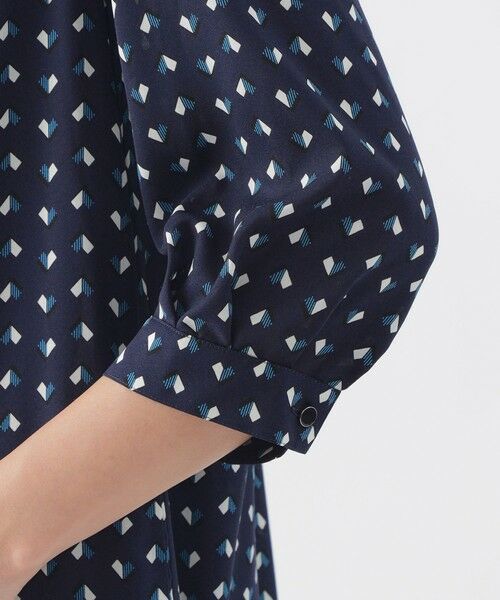 TRANS WORK / トランスワーク ロング・マキシ丈ワンピース | 【ウォッシャブル】スピリットジオメプリントワンピース | 詳細6