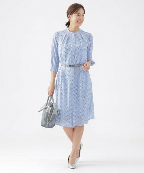 TRANS WORK / トランスワーク ロング・マキシ丈ワンピース | 【ウォッシャブル】スピリットジオメプリントワンピース | 詳細1