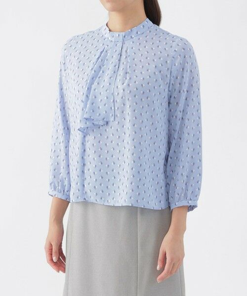 TRANS WORK / トランスワーク シャツ・ブラウス | 【ウォッシャブル】【セットアップ対応】スピリットジオメプリントブラウス | 詳細5