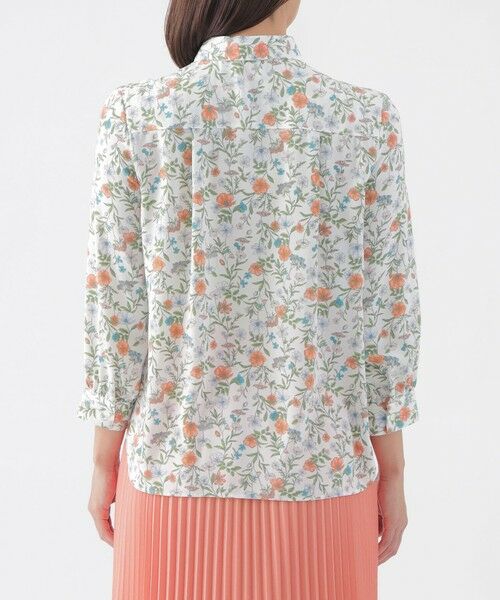 TRANS WORK / トランスワーク シャツ・ブラウス | 【ウォッシャブル】ラインフラワープリントブラウス | 詳細5