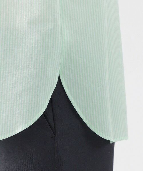 TRANS WORK / トランスワーク シャツ・ブラウス | 【ウォッシャブル】エアリーコットンストライプシャツブラウス | 詳細7