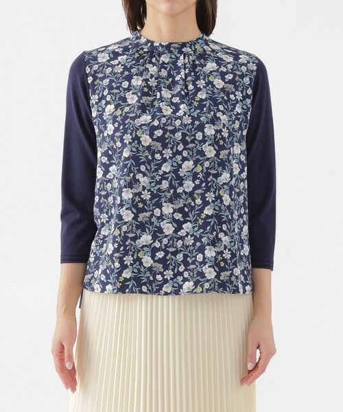 TRANS WORK / トランスワーク ニット・セーター | 【ウォッシャブル】ラインフラワープリントコンビニット | 詳細3