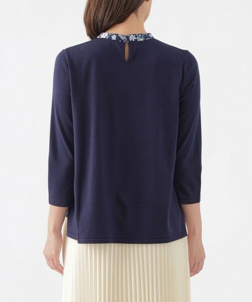 TRANS WORK / トランスワーク ニット・セーター | 【ウォッシャブル】ラインフラワープリントコンビニット | 詳細5