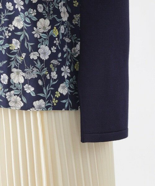 TRANS WORK / トランスワーク ニット・セーター | 【ウォッシャブル】ラインフラワープリントコンビニット | 詳細7