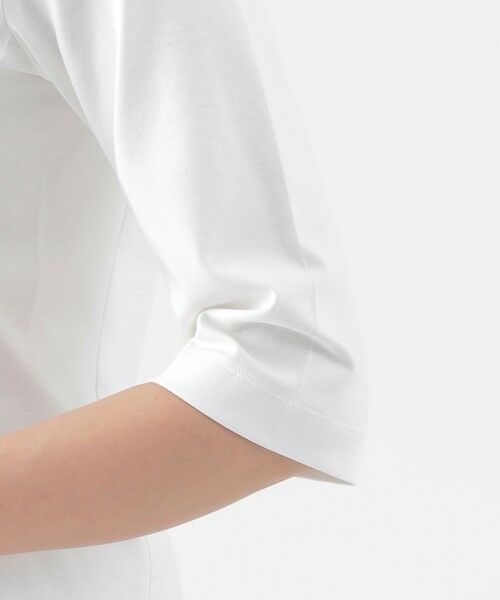 TRANS WORK / トランスワーク カットソー | 【ウォッシャブル】コンパクトコットンポンチ7分袖ドレスＴシャツ | 詳細7