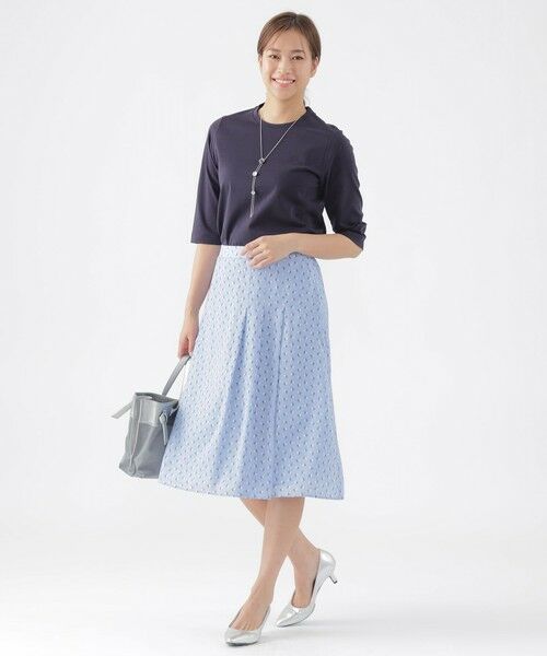 TRANS WORK / トランスワーク ロング・マキシ丈スカート | 【ウォッシャブル】【セットアップ対応】スピリットジオメプリントスカート | 詳細1