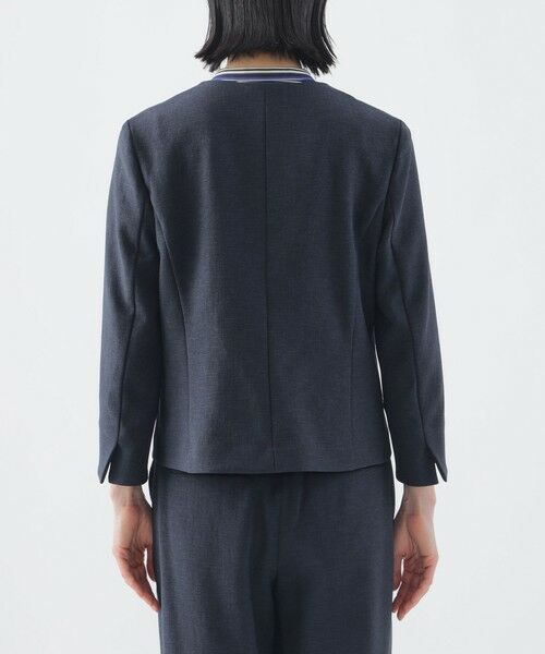 TRANS WORK / トランスワーク ノーカラージャケット | 【美シリーズ】【セットアップ対応】【吸水速乾】【接触冷感】【防しわ】【ウォッシャブル】エバレットクロスノーカラージャケット | 詳細5