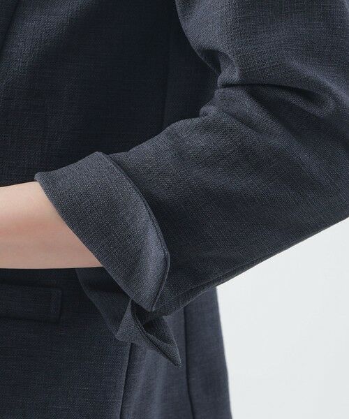 TRANS WORK / トランスワーク ノーカラージャケット | 【美シリーズ】【セットアップ対応】【吸水速乾】【接触冷感】【防しわ】【ウォッシャブル】エバレットクロスノーカラージャケット | 詳細6