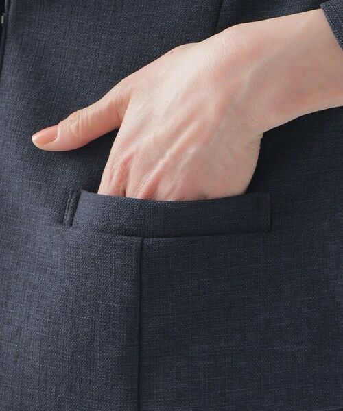 TRANS WORK / トランスワーク ノーカラージャケット | 【美シリーズ】【セットアップ対応】【吸水速乾】【接触冷感】【防しわ】【ウォッシャブル】エバレットクロスノーカラージャケット | 詳細7