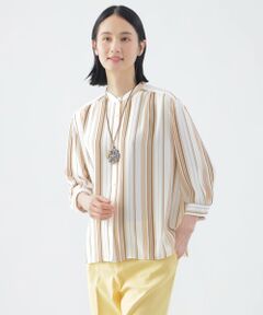 TRANS WORK / トランスワーク シャツ・ブラウス | 【ウォッシャブル】マルチストライププリントシャツブラウス