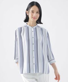 TRANS WORK / トランスワーク シャツ・ブラウス | 【ウォッシャブル】マルチストライププリントシャツブラウス