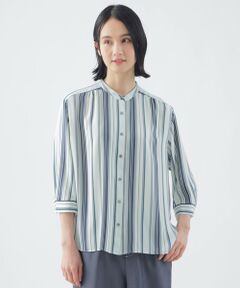 TRANS WORK / トランスワーク シャツ・ブラウス | 【ウォッシャブル】マルチストライププリントシャツブラウス